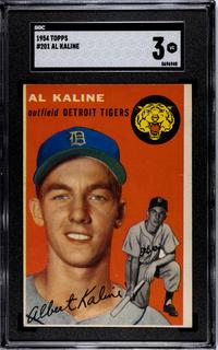 A 1954 Topps Al Kaline Rookie Baseball Card No. 201 (SGC 3 VG)