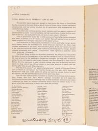 GINSBERG, Allen (1926-1997). A group of 4 works ALL SIGNED BY GINSBERG, comprising:
