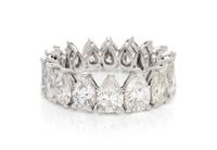 A Platinum and Diamond Eternity Band, 3.85 dwts.
