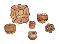 Collection of Great Lakes, Eastern Woodlands, and Makah Baskets