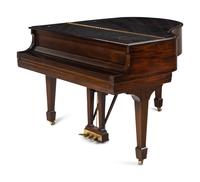A Steinway and Sons Mahogany Baby Grand Piano