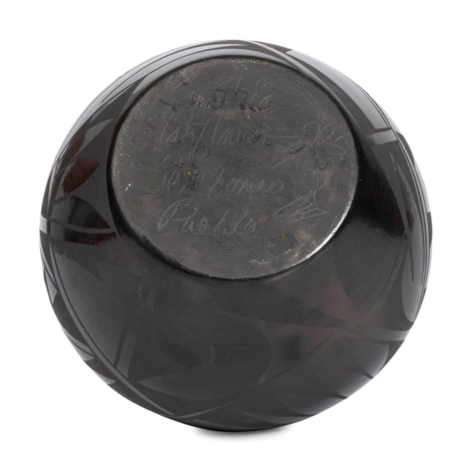 Blackware Pottery Vase, with Cutout