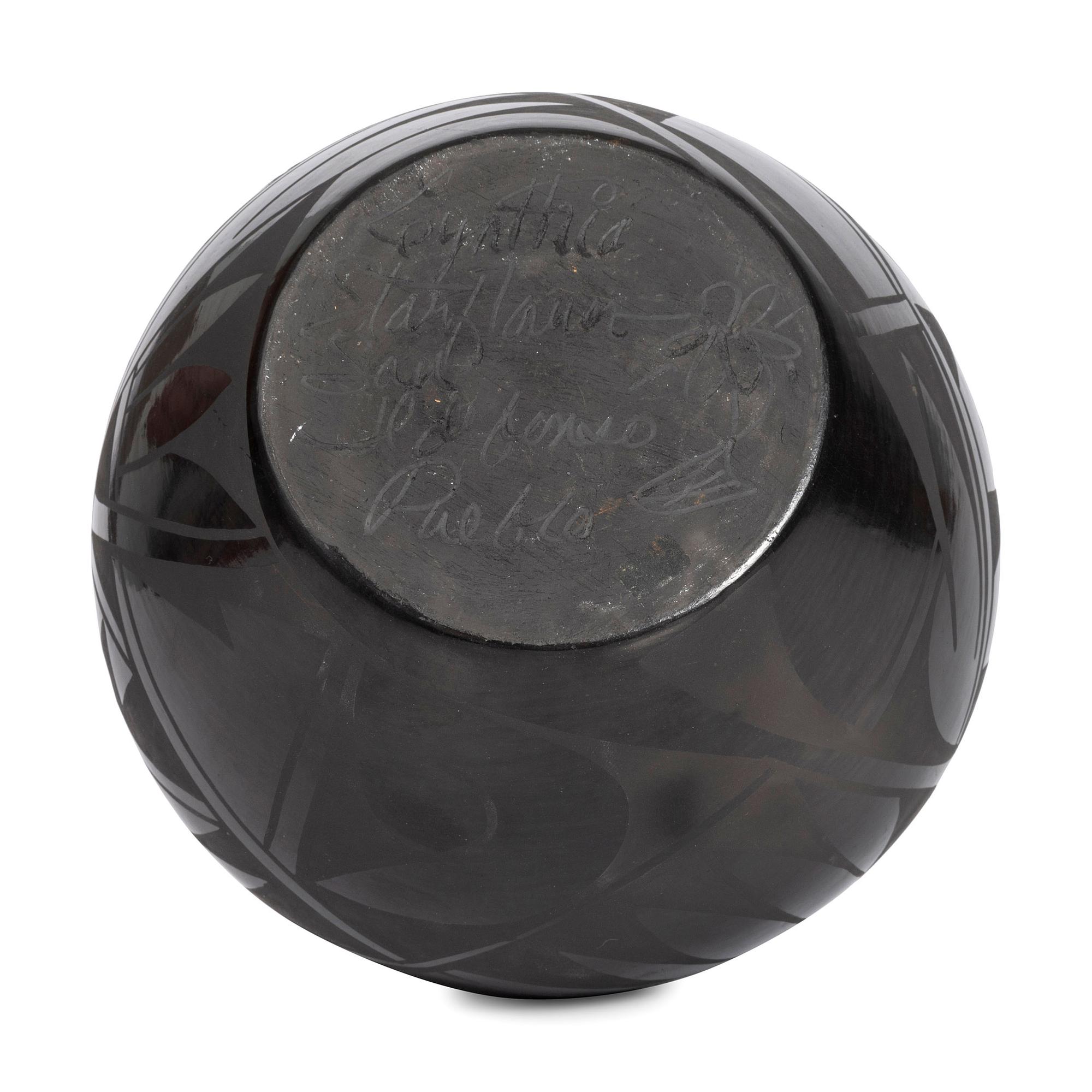 Blackware Pottery Vase, with Cutout