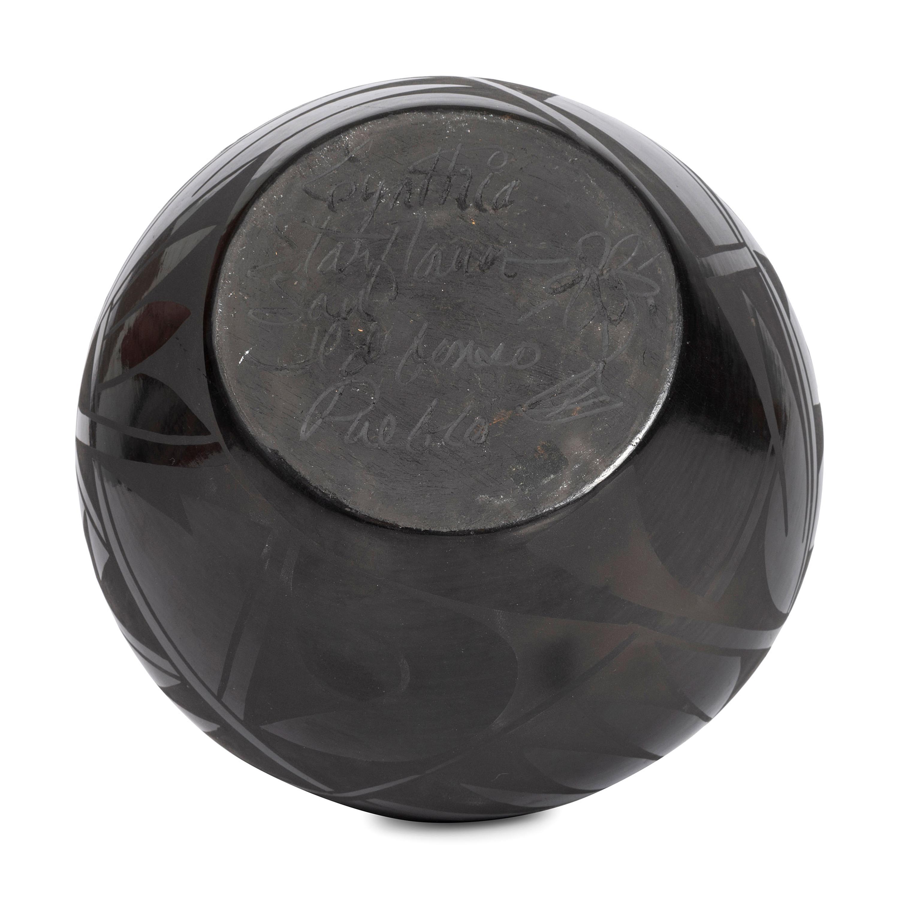 Blackware Pottery Vase, with Cutout