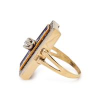 DIAMOND AND ENAMEL RING