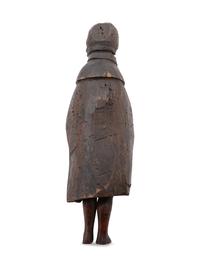 A French or Spanish Carved Wood Figure of a King