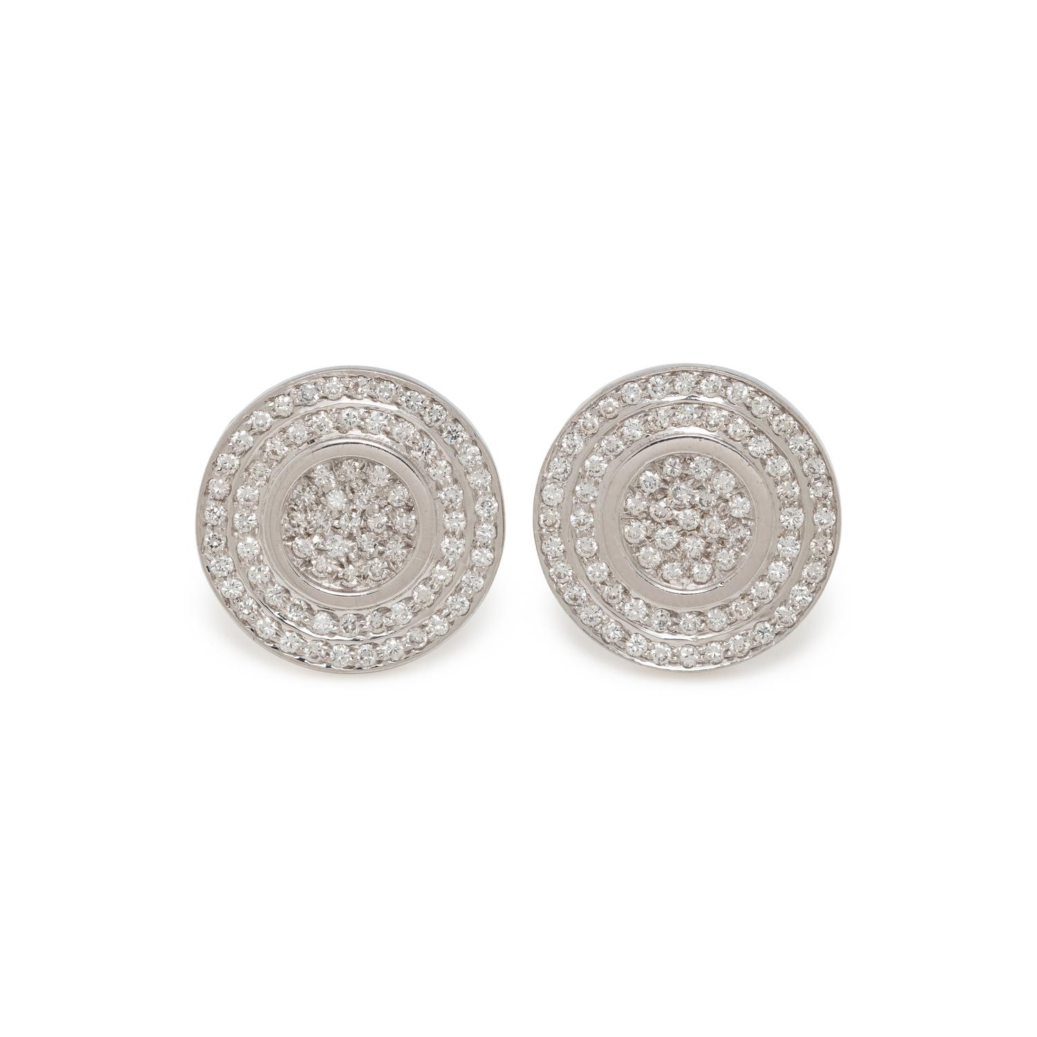 WHITE GOLD AND DIAMOND CUFFLINKS