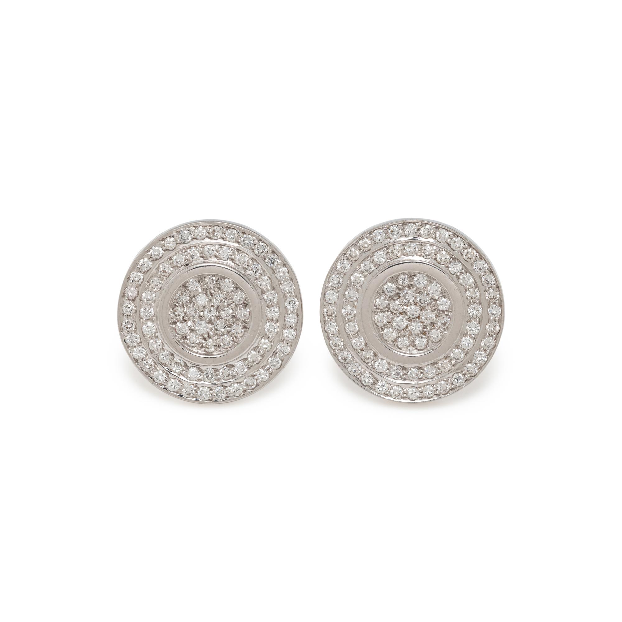 WHITE GOLD AND DIAMOND CUFFLINKS