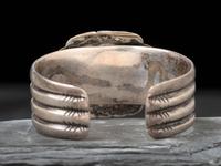 Navajo Heavy Ingot and Turquoise Cuff Bracelet, Collected by Hoffman Birney (1891-1958)