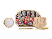 Judith Leiber Floral and Stripe Padded Minaudière