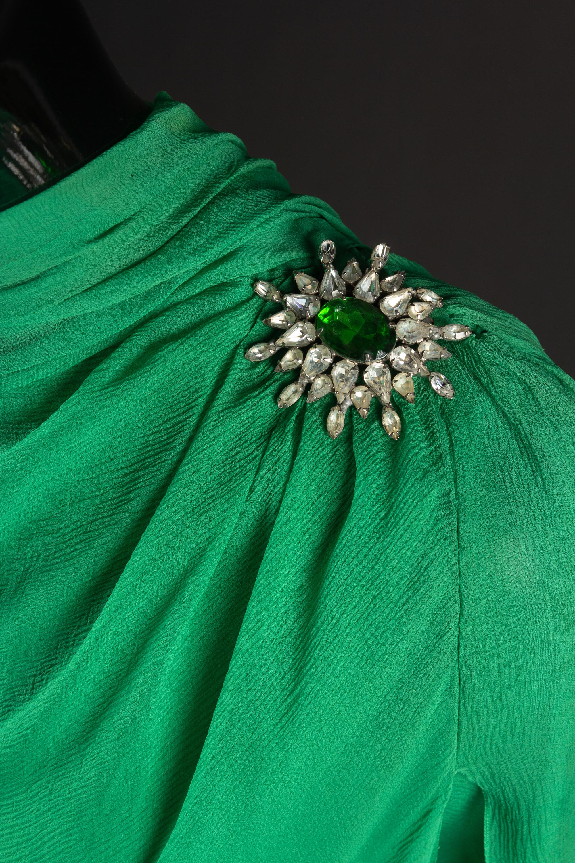 Dress and Shoes,1986. Dress design by Paul Zastupnevitch and made by Western Costume Company in Los Angeles — Worn by Olivia de Havilland for the Cesars in 1986 when she presented a Cesar d’Honneur to Bette Davis.
