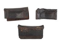 [MILITARIA]. 3 militia cartridge boxes, ca first quarter 19th century.