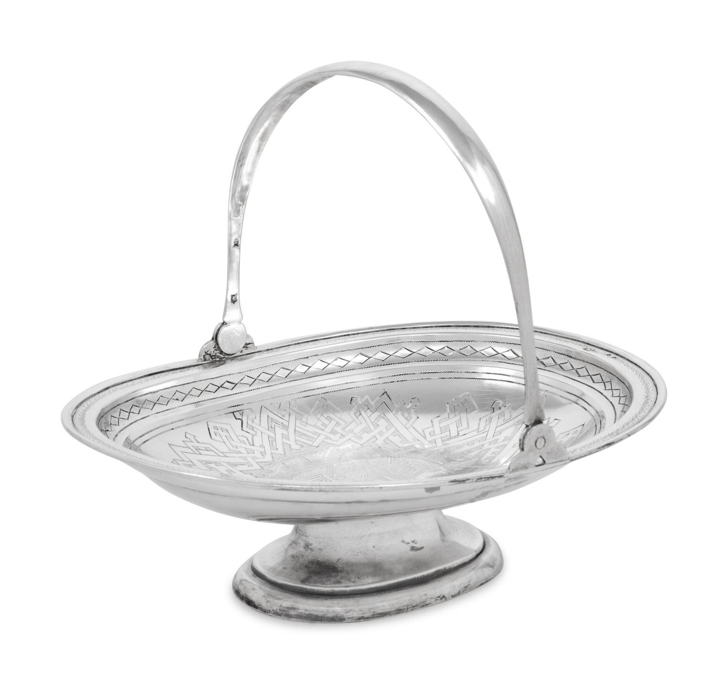 A Russian Silver Cake Basket