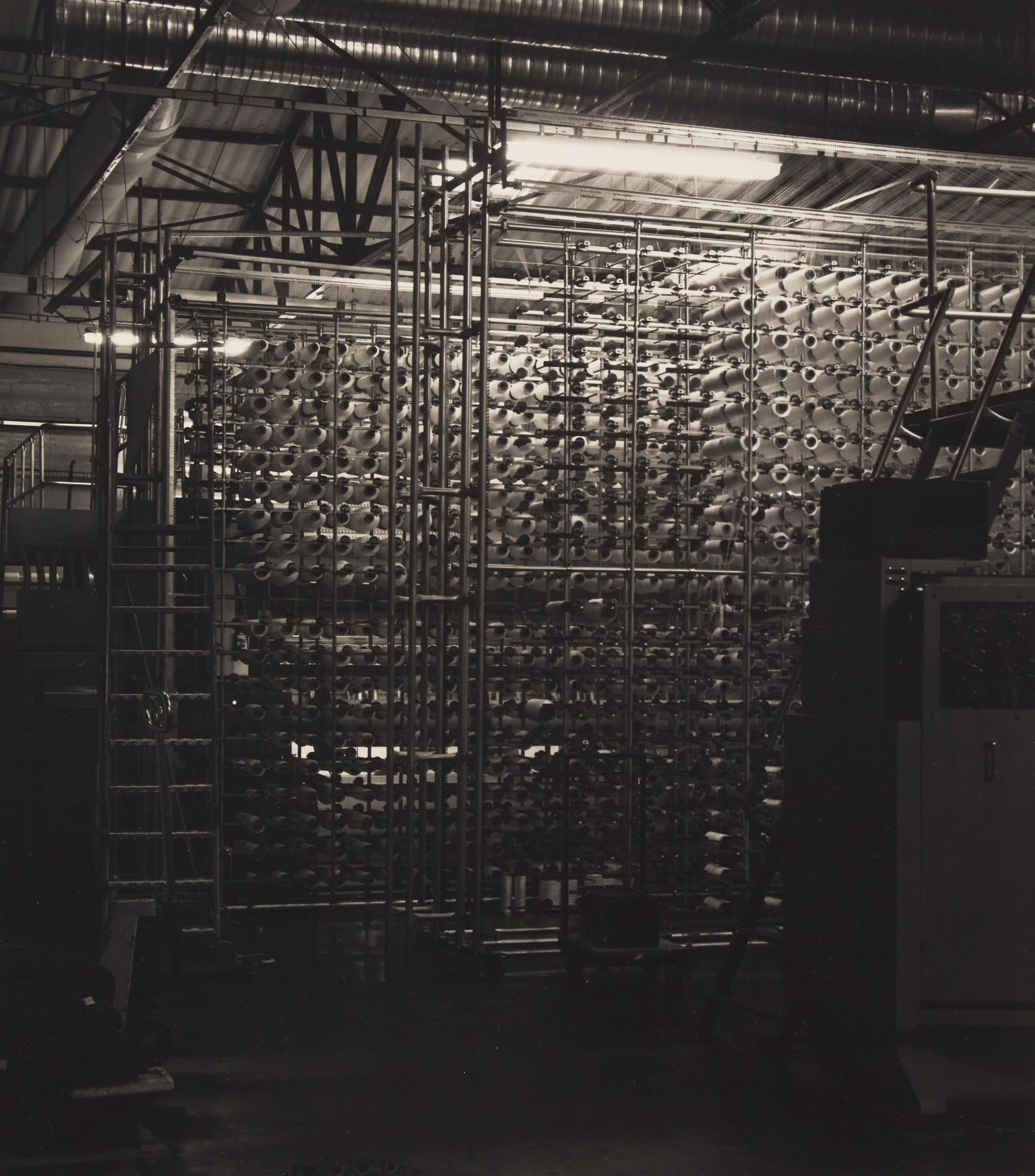Finishing Room , Jacquartronic Bobbin Array #2, and Quality Control (a group of 3 works), 1993
