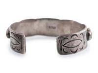 Navajo Silver and Turquoise Cuff Bracelet