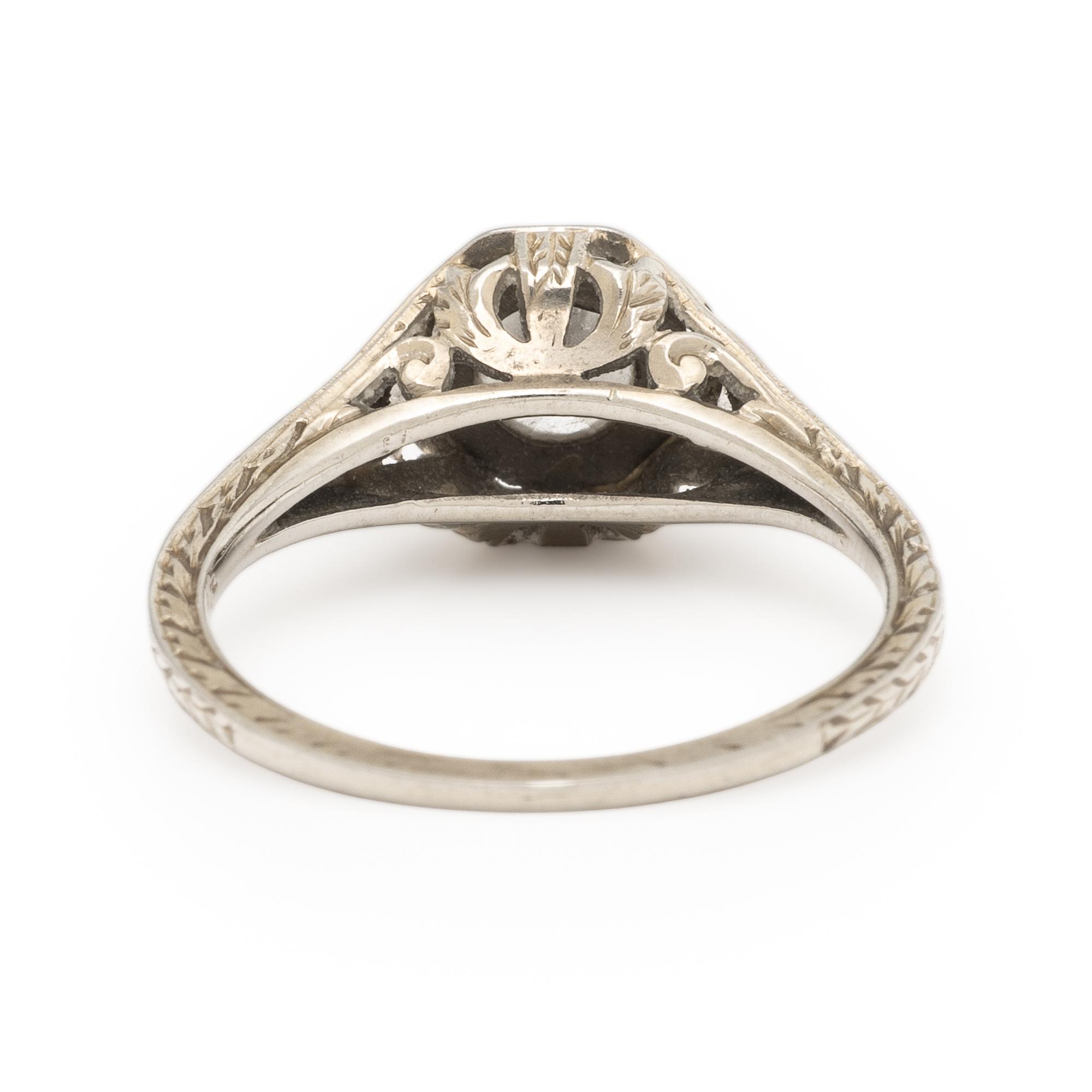 Diamond and White Gold Ring
