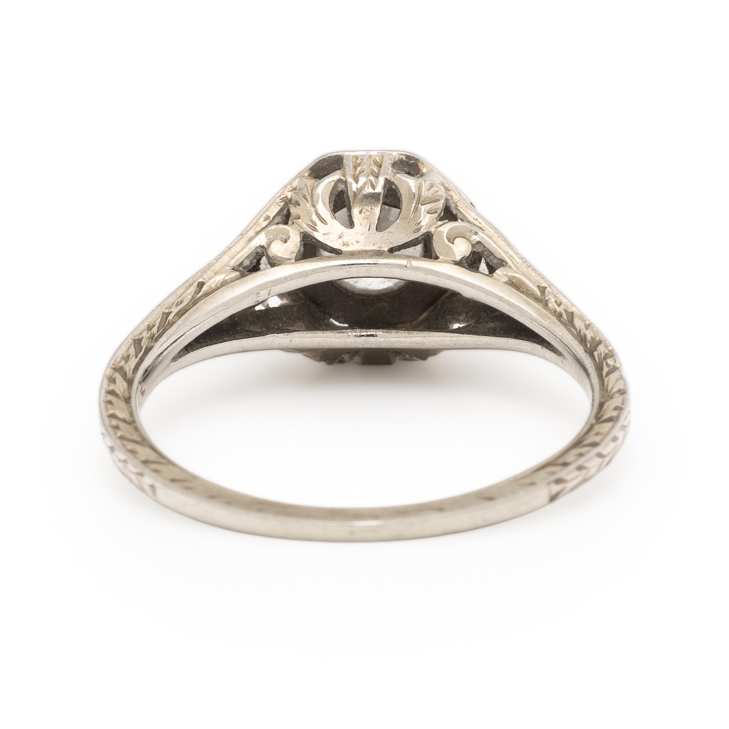 Diamond and White Gold Ring