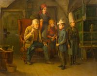 Josef Mansfeld, (Austrian, 1819–1894), The Lesson, 1854