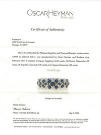 Oscar Heyman, Sapphire and Diamond Bracelet