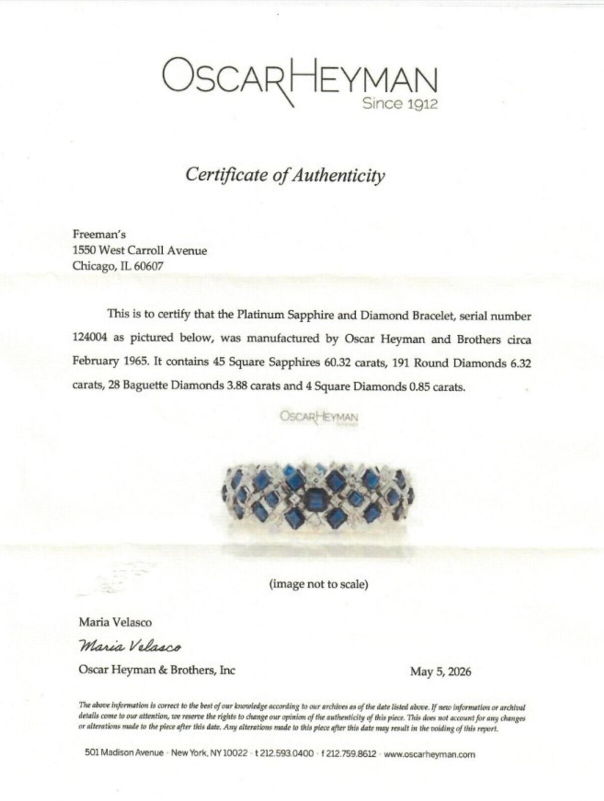Oscar Heyman, Sapphire and Diamond Bracelet
