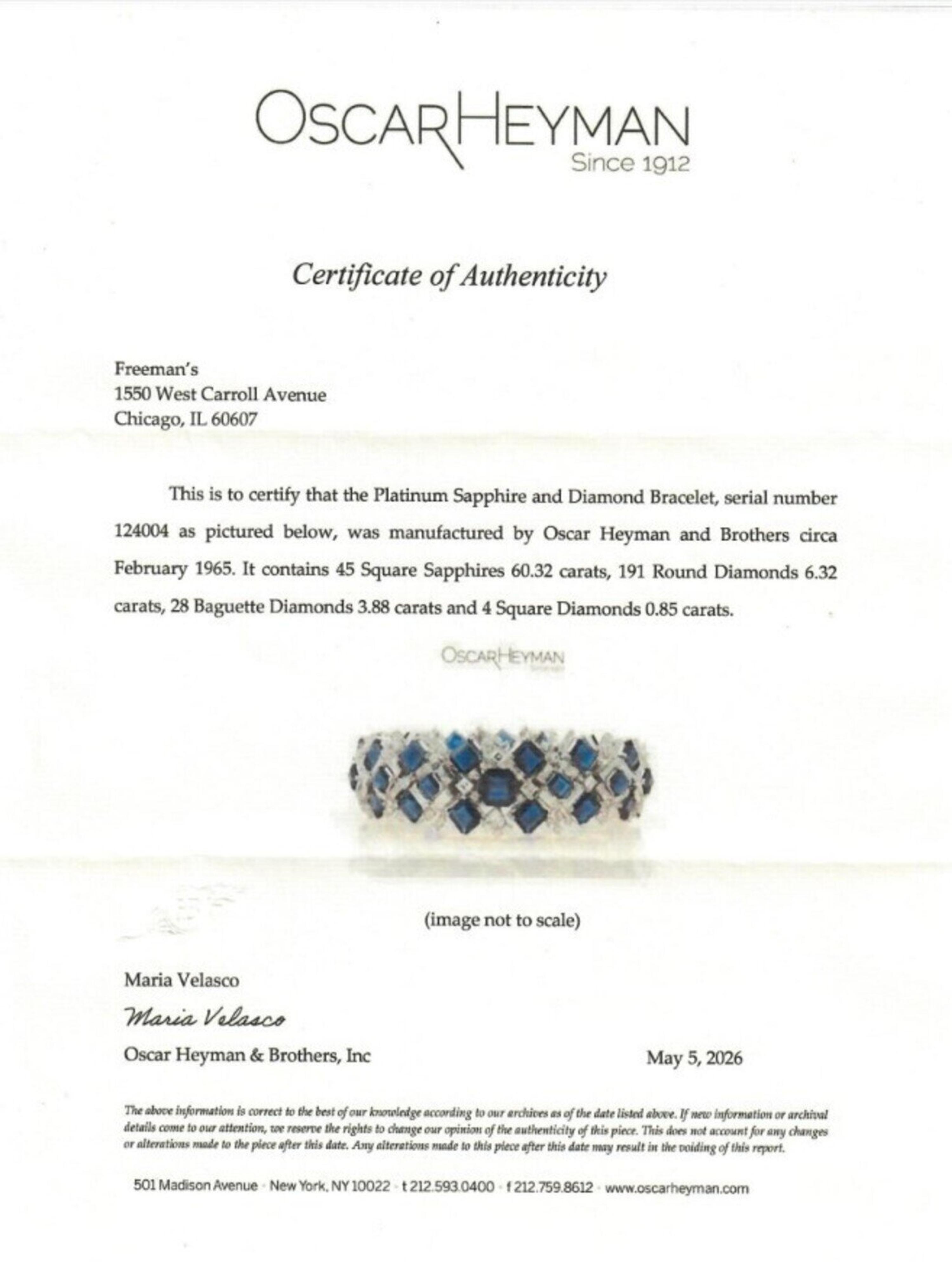 Oscar Heyman, Sapphire and Diamond Bracelet