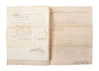 [CIVIL WAR]. A group of 4 documents, incl. partly printed pay vouchers accounting for Black private servants.