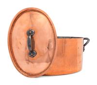 An American Copper Brazier with Cover