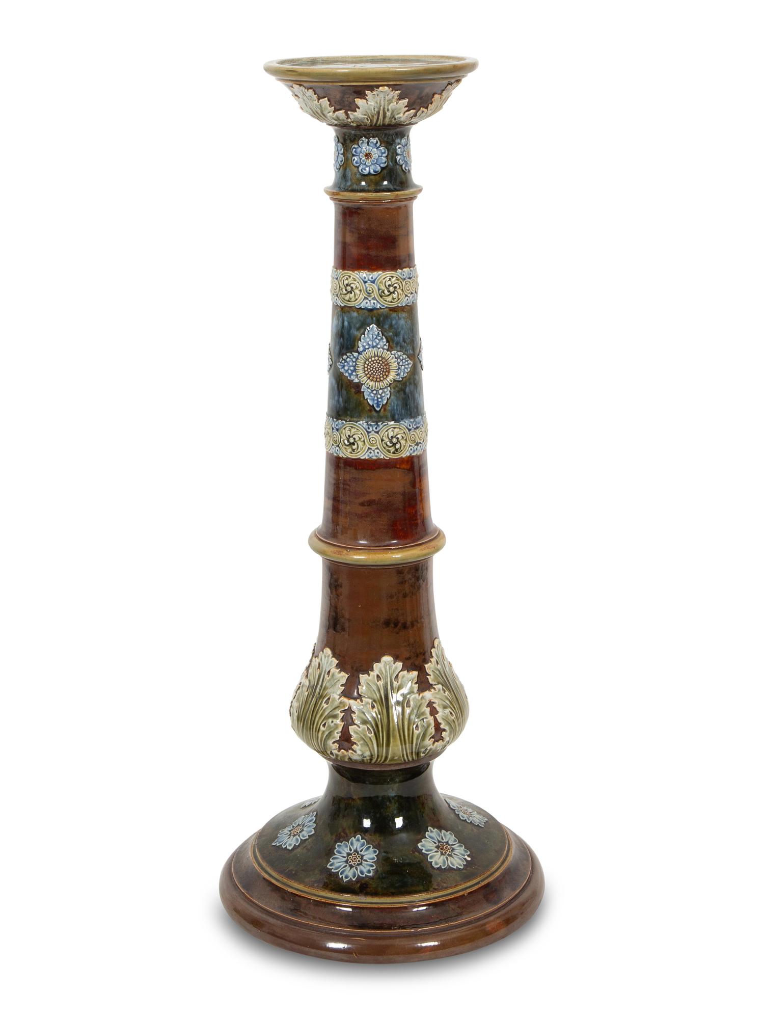 A Doulton Lambeth Salt Glazed Stoneware Pedestal