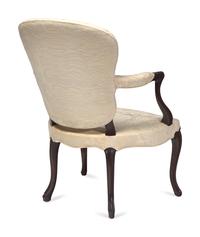 A George III Carved Mahogany or Beech Armchair in the French Taste