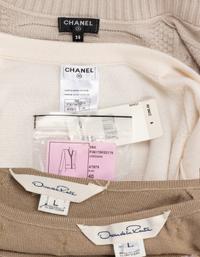Four Knit Items: Two Chanel, Two Oscar de la Renta