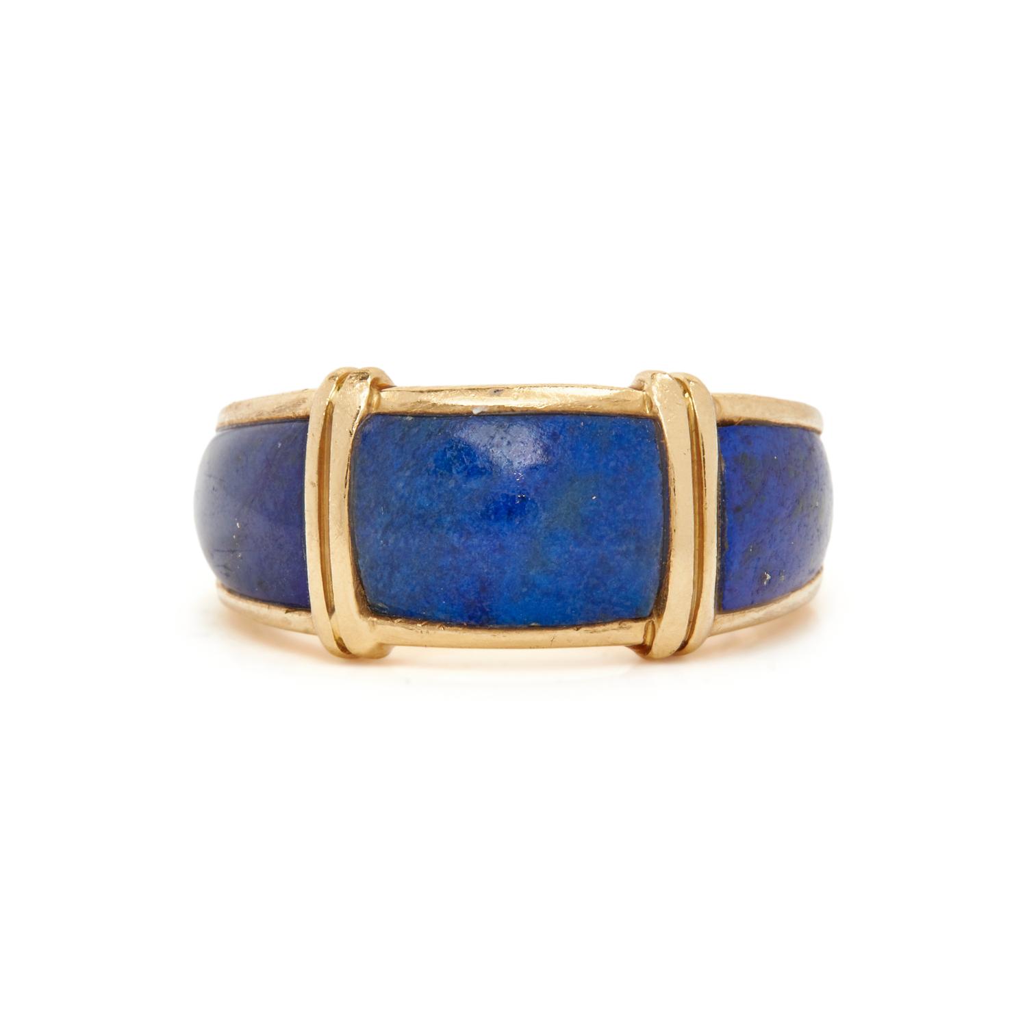 VAN CLEEF & ARPELS, YELLOW GOLD AND LAPIS LAZULI RING