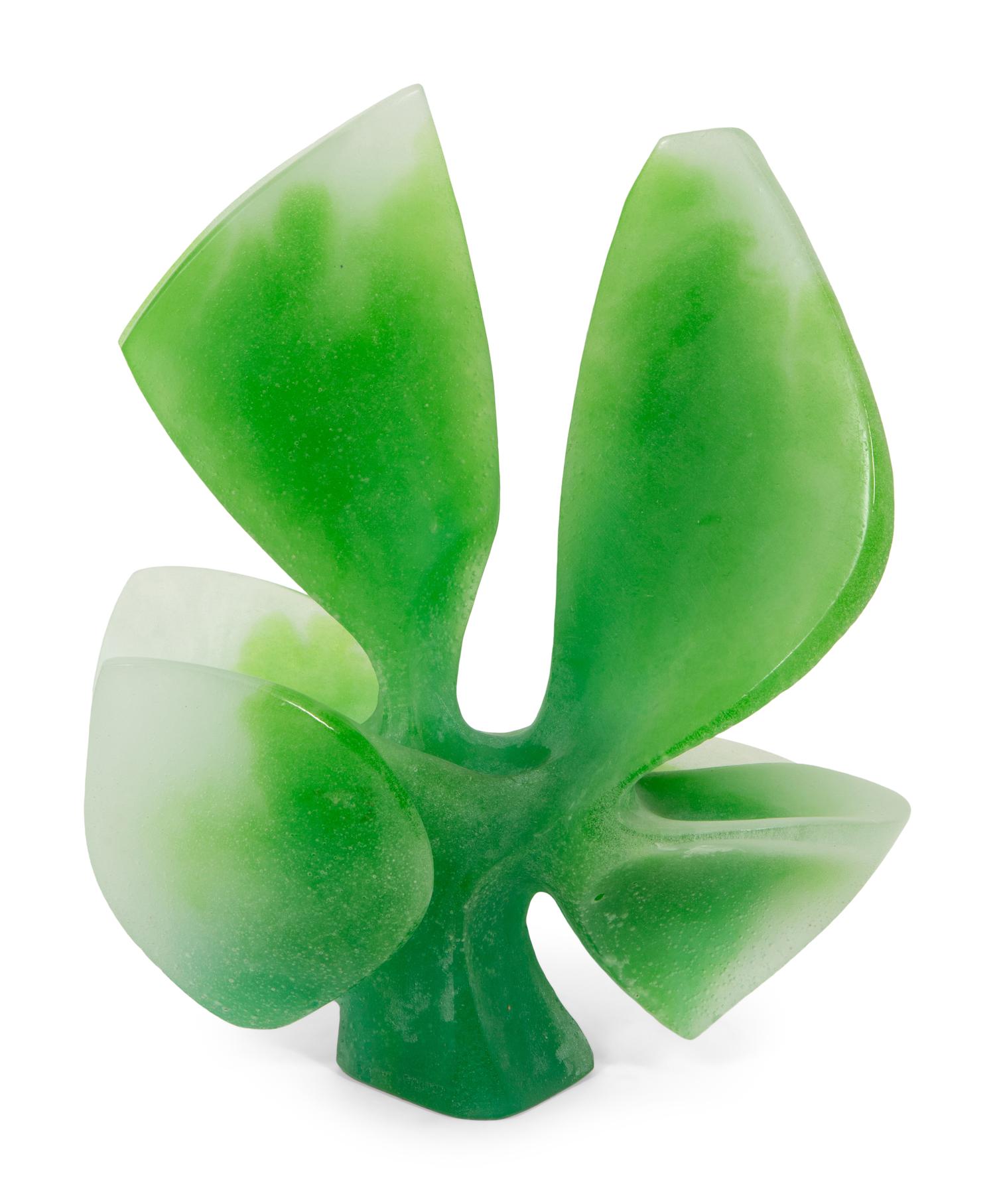 A Daum Pâte de Verre La Fleur Sculpture