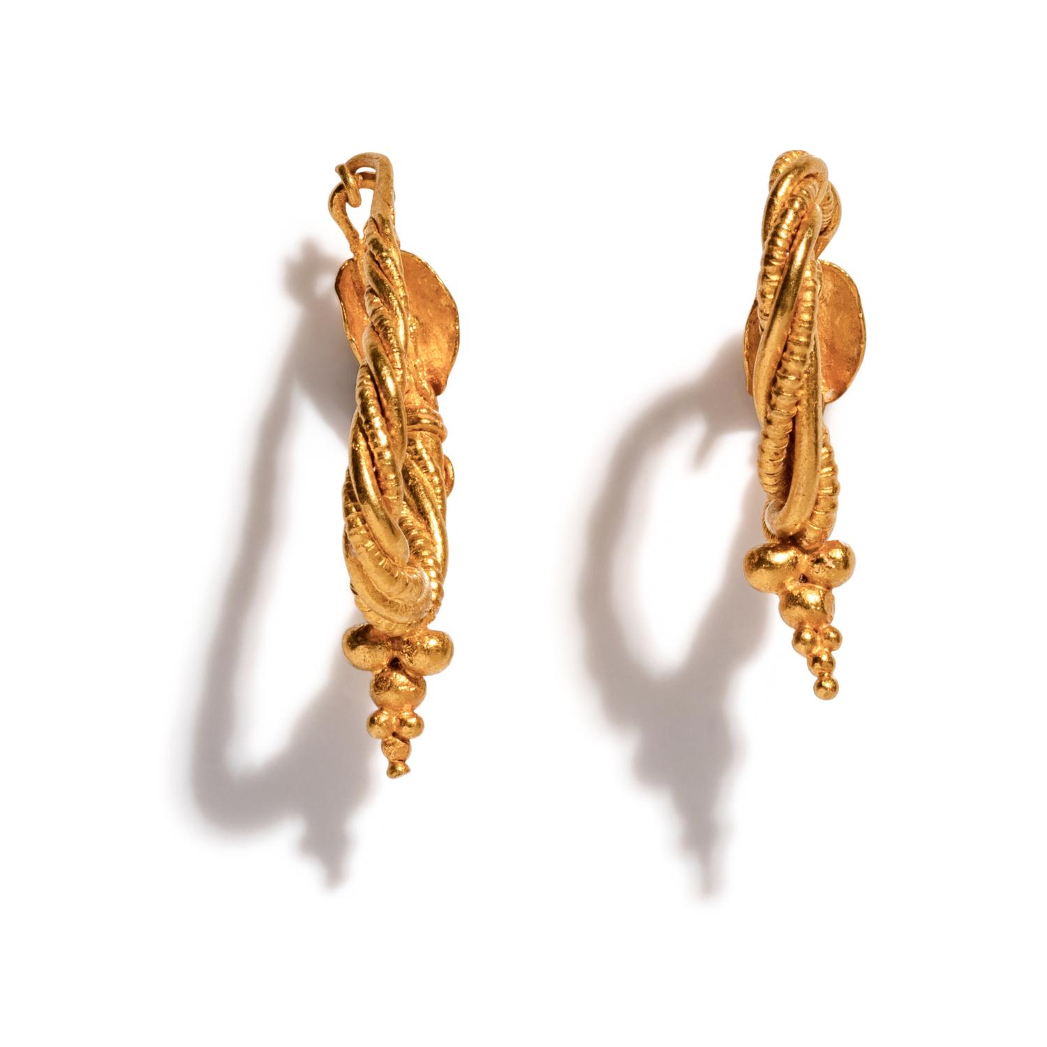 A Pair of Roman Gold Earrings