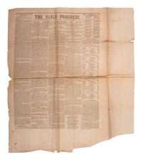 [CIVIL WAR]. Two Southern newspapers covering the evacuation and capture of Richmond, featuring a 15 April 1865 newspaper covering Lincoln's visit to Richmond but unaware of his assassination.