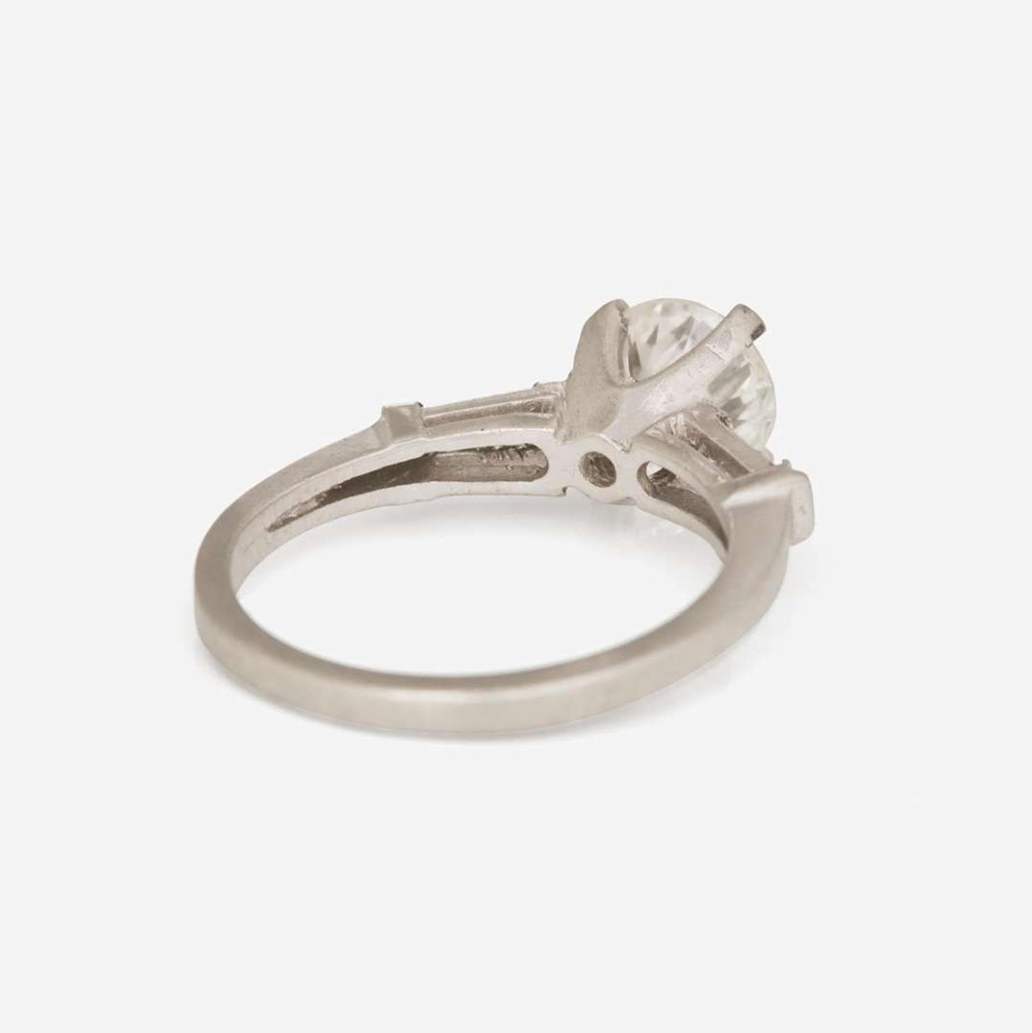 A Platinum and Diamond Ring 1.12 Carat Round Brilliant-Cut Diamond, GIA Certified