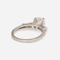 A Platinum and Diamond Ring 1.12 Carat Round Brilliant-Cut Diamond, GIA Certified