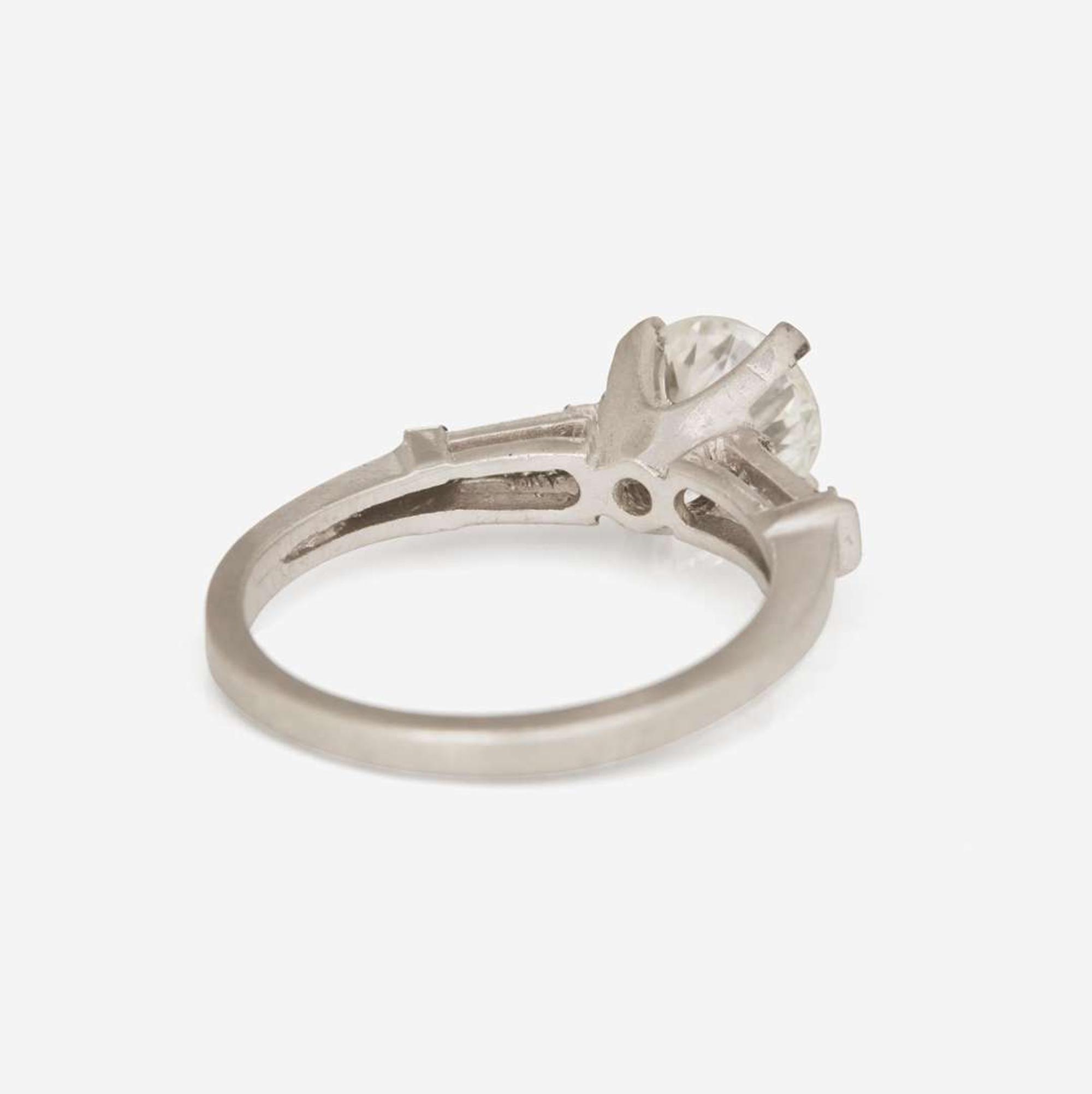 A Platinum and Diamond Ring 1.12 Carat Round Brilliant-Cut Diamond, GIA Certified