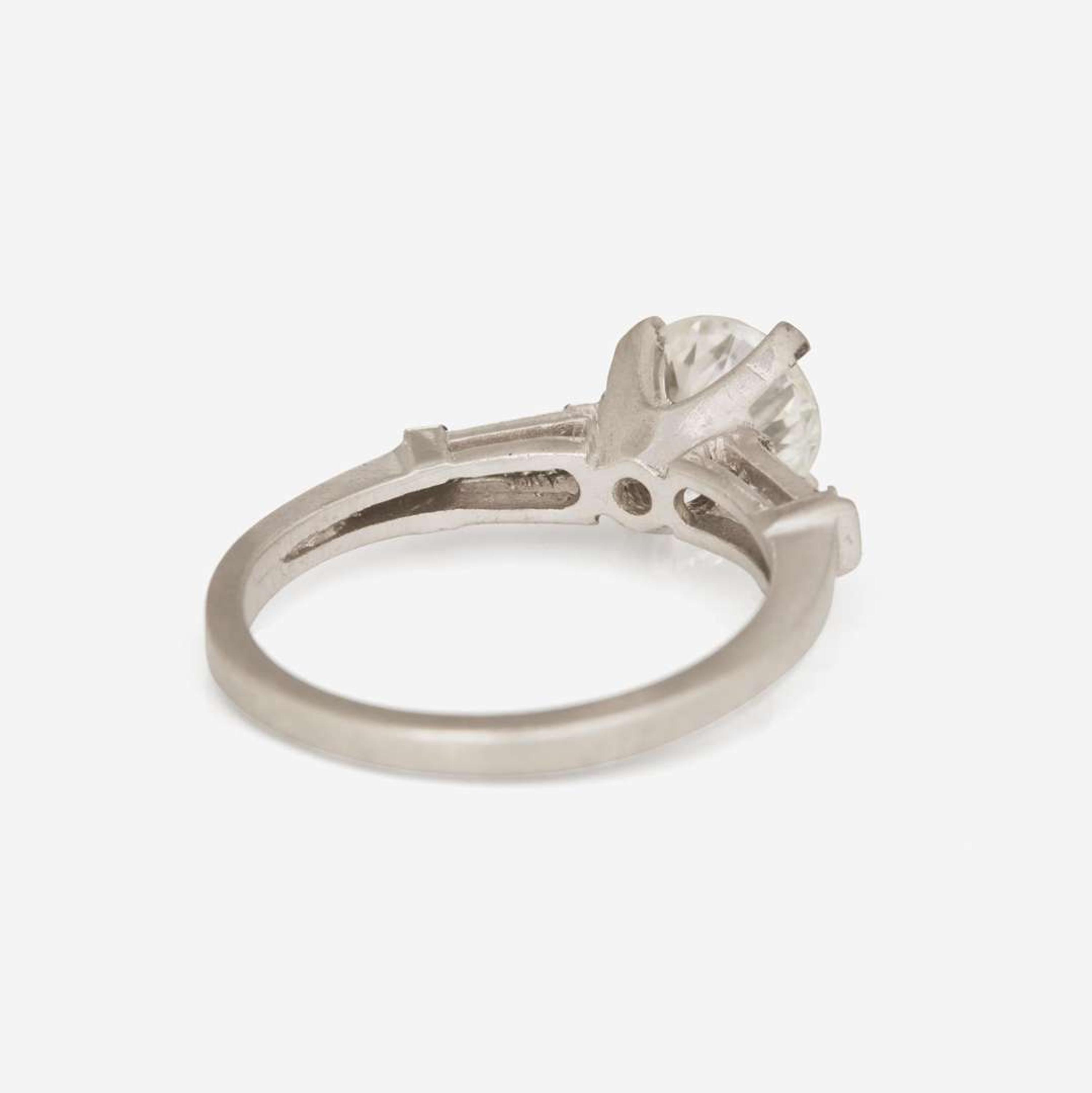 A Platinum and Diamond Ring 1.12 Carat Round Brilliant-Cut Diamond, GIA Certified