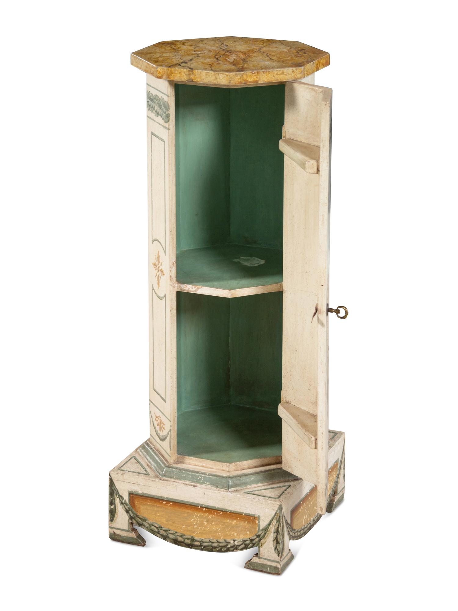 A Continental Painted Wood Pedestal