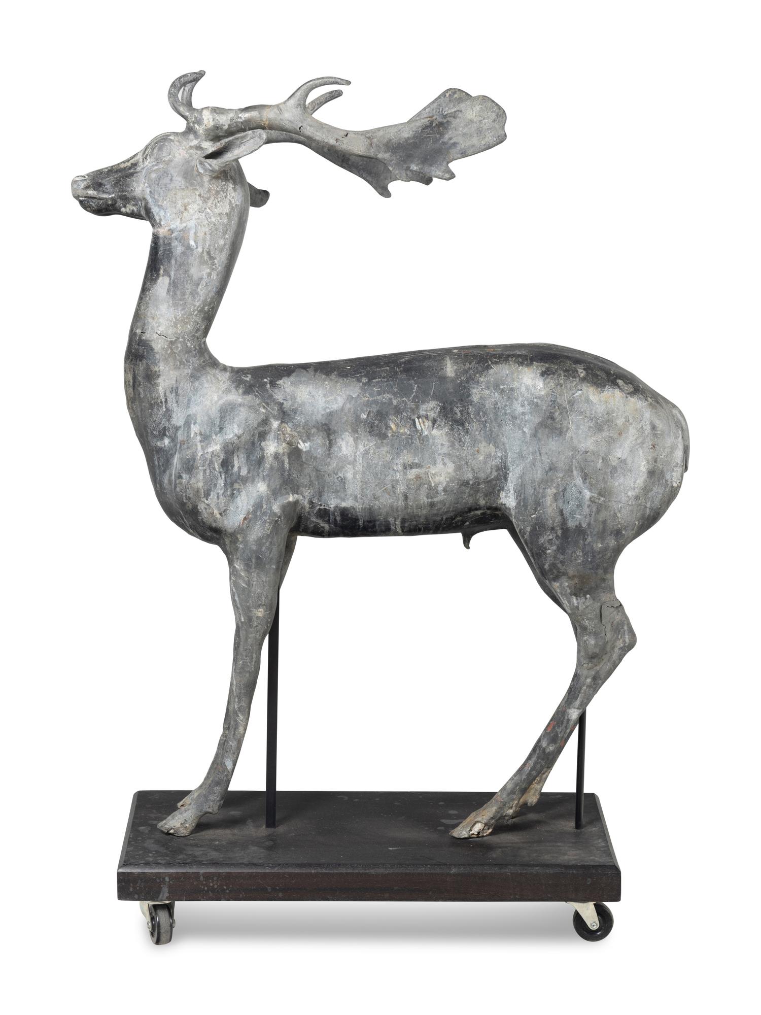 A Cast Metal Elk Figure