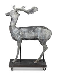 A Cast Metal Elk Figure