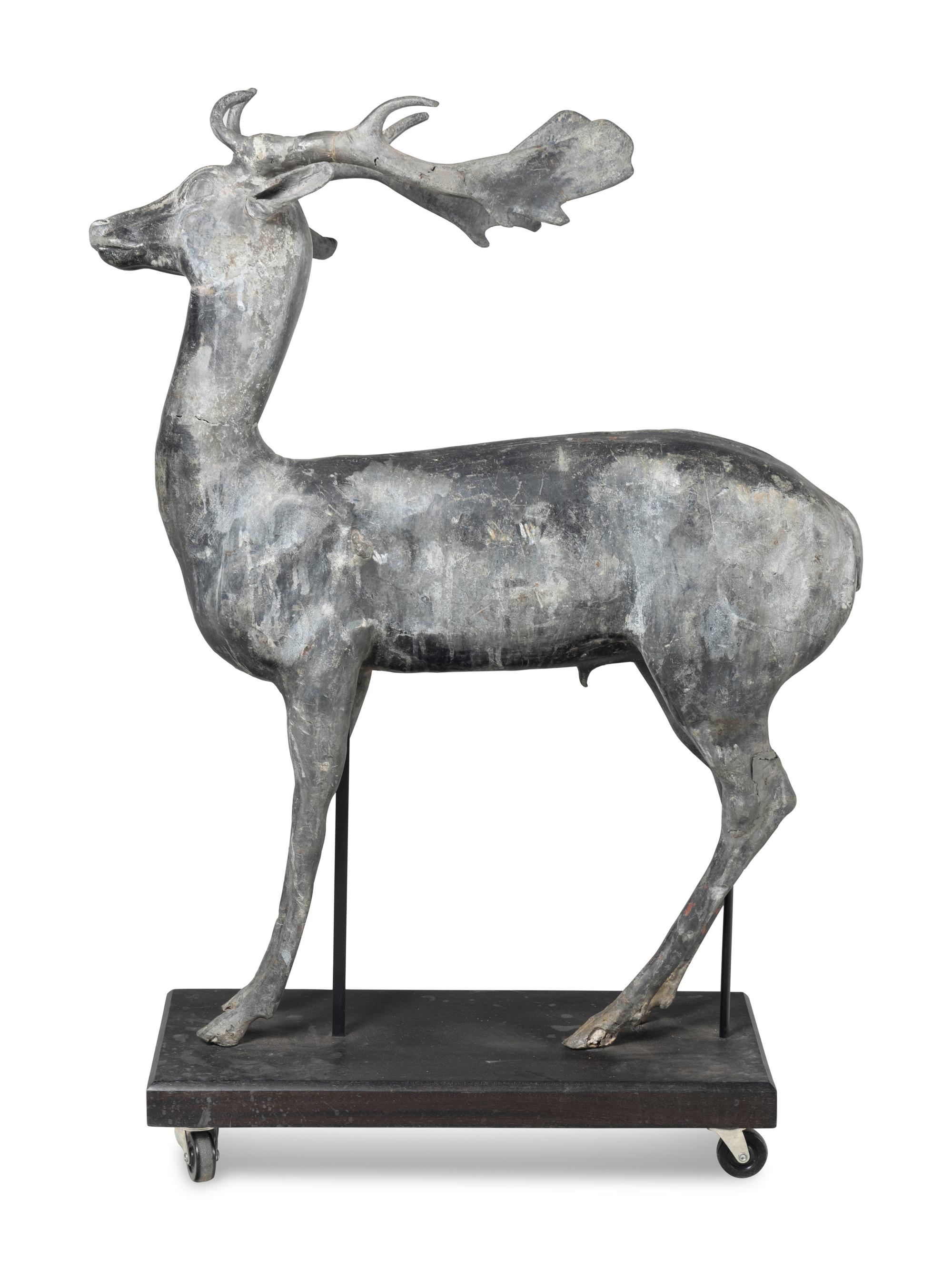 A Cast Metal Elk Figure