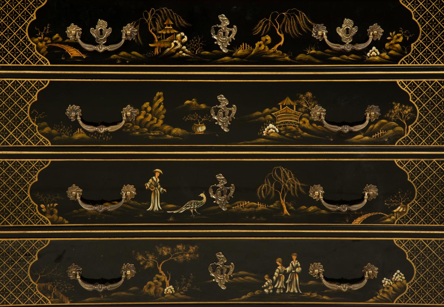 A Louis XIV Style Painted Commode