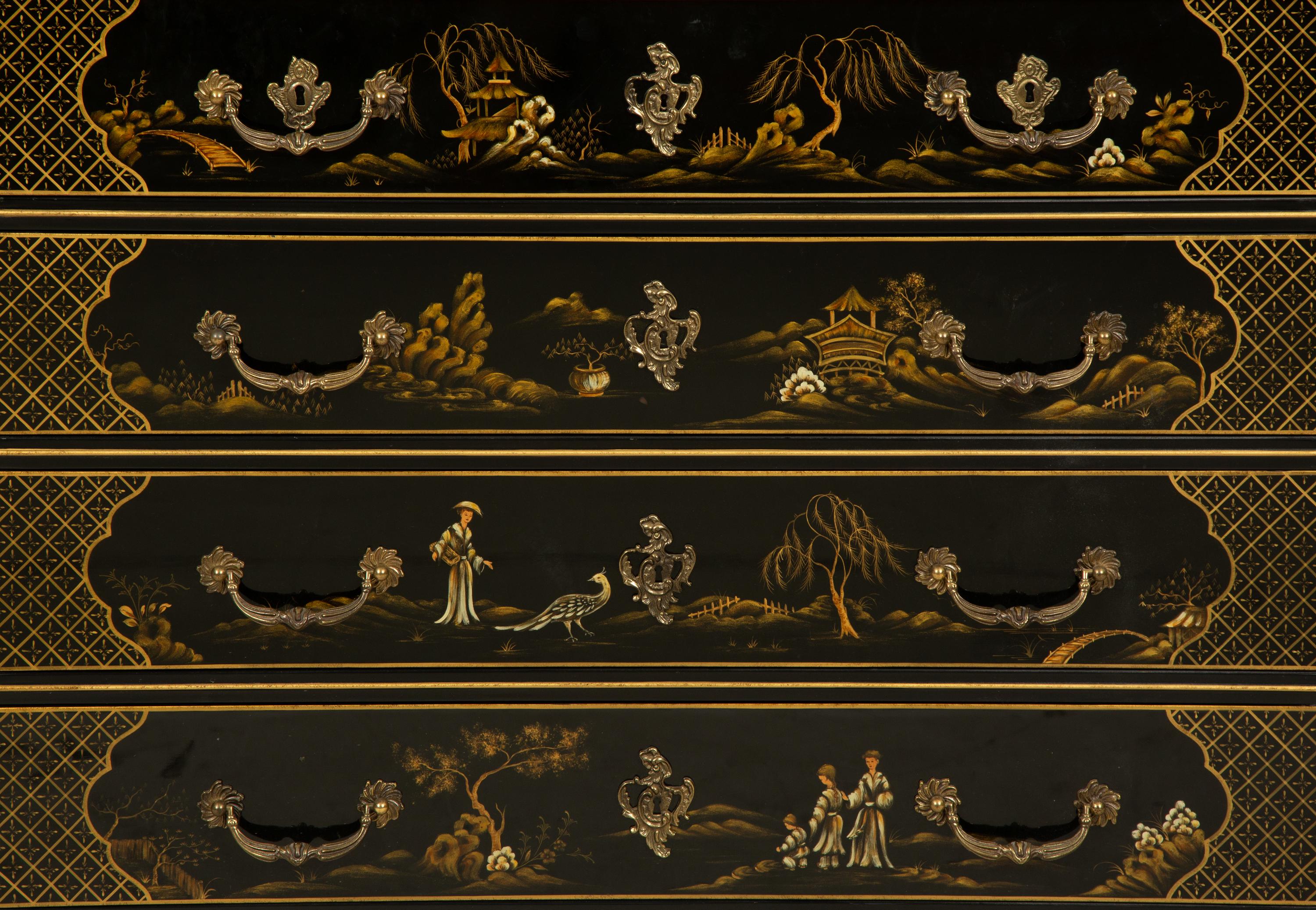 A Louis XIV Style Painted Commode