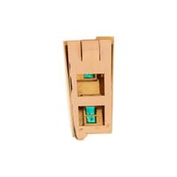 FRENCH, BICOLOR GOLD AND EMERALD DRESS CLIP