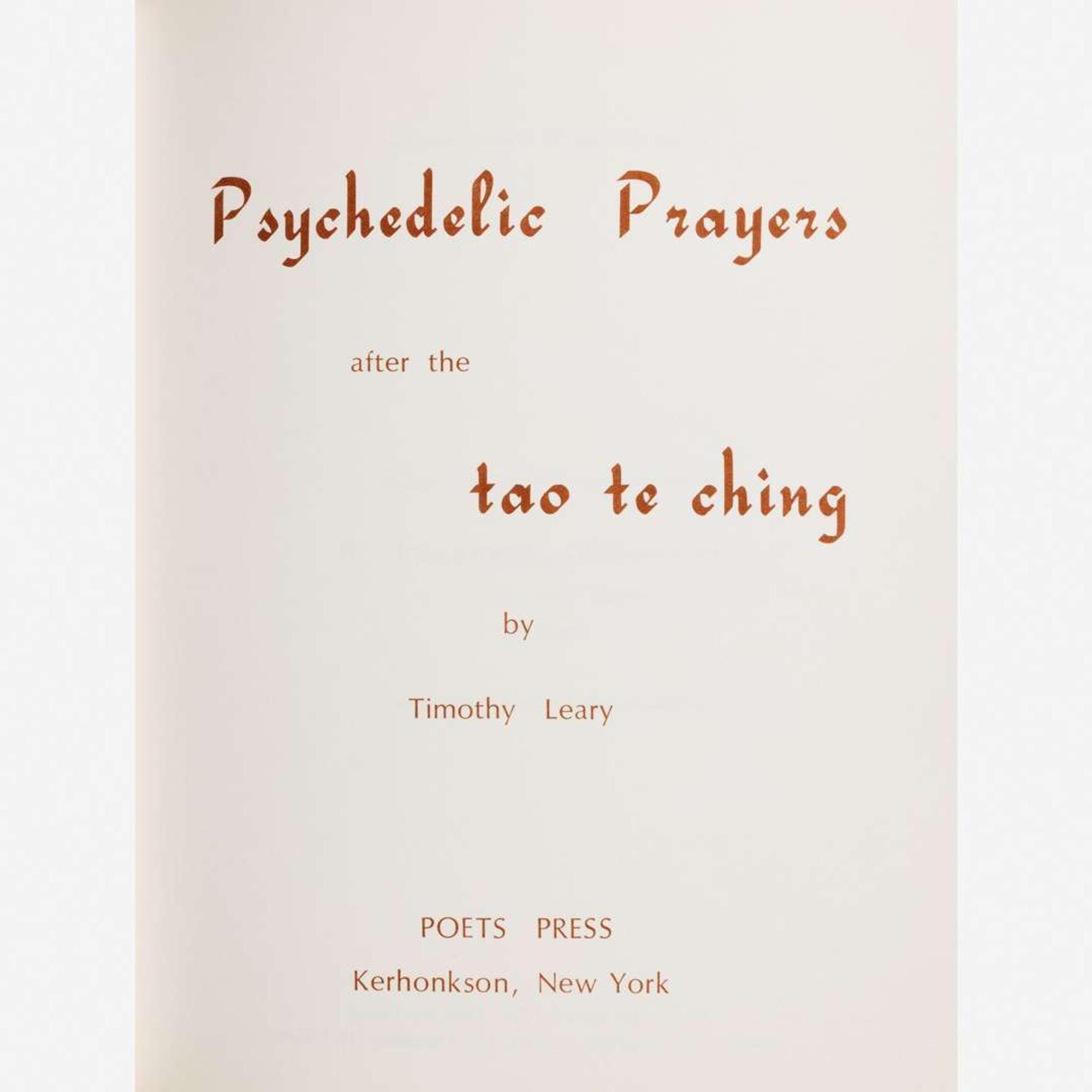 [Counter-Culture] Leary, Timothy Psychedelic Prayers after the tao te ching