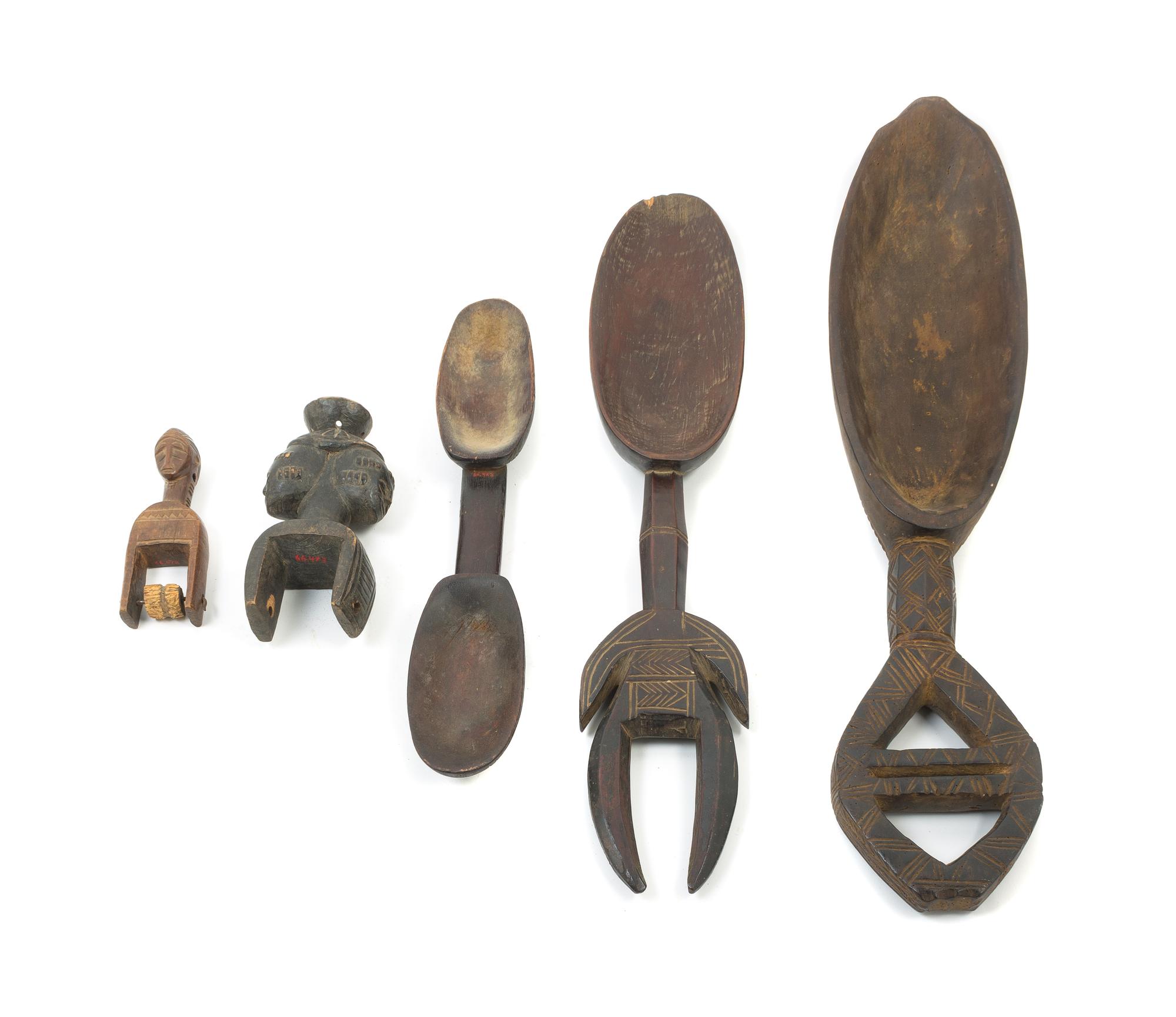 A Dan Wood Spoon Length of longest spoon 23 1/2 inches. — LIBERIA/IVORY COAST, 19TH/20TH CENTURY