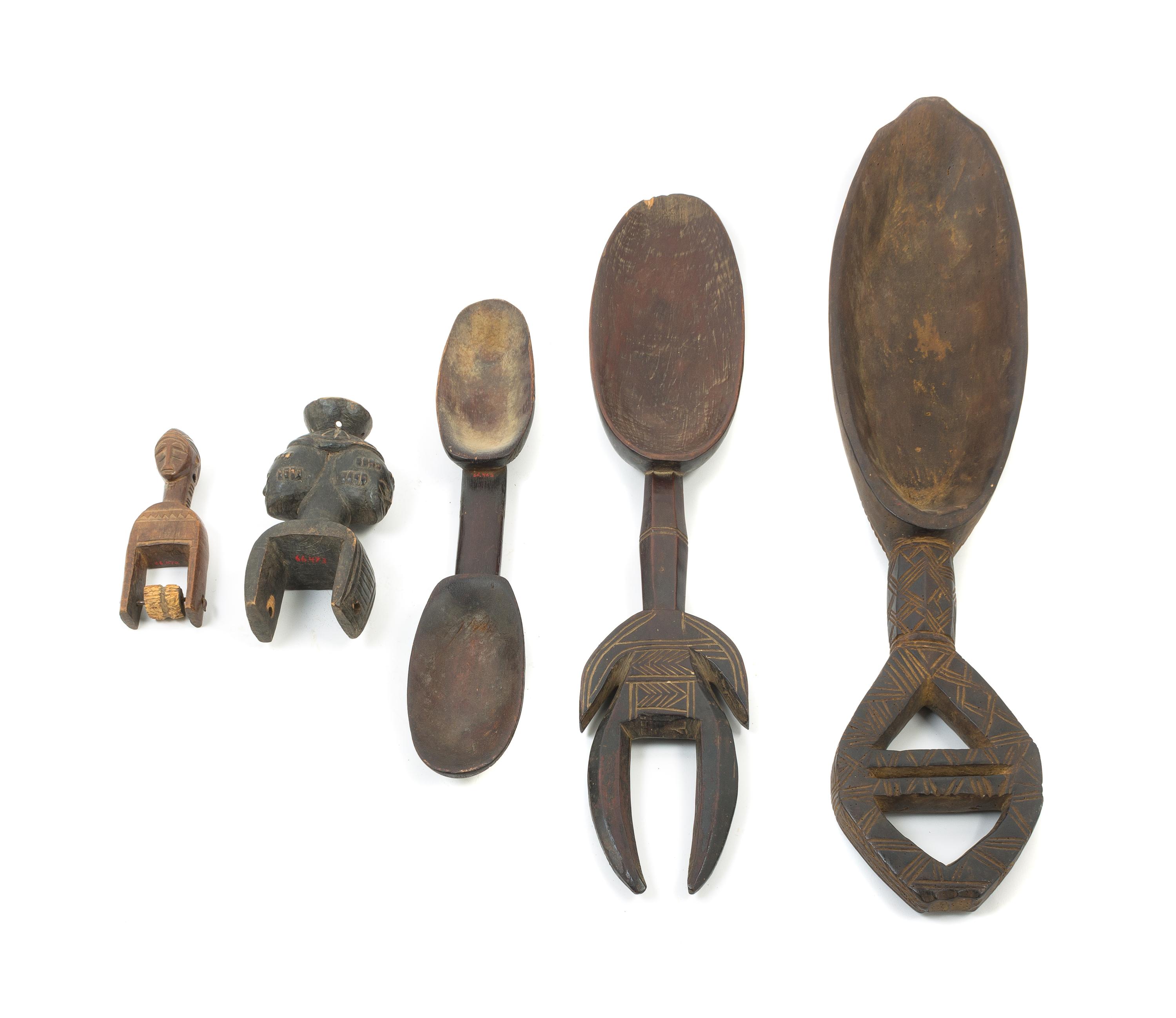 A Dan Wood Spoon Length of longest spoon 23 1/2 inches. — LIBERIA/IVORY COAST, 19TH/20TH CENTURY