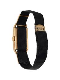 ART DECO, YELLOW GOLD AND ENAMEL WATCH