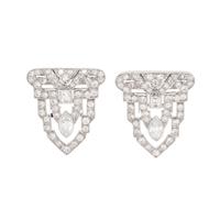 Art Deco, Diamond and Platinum Convertible Dress Clips